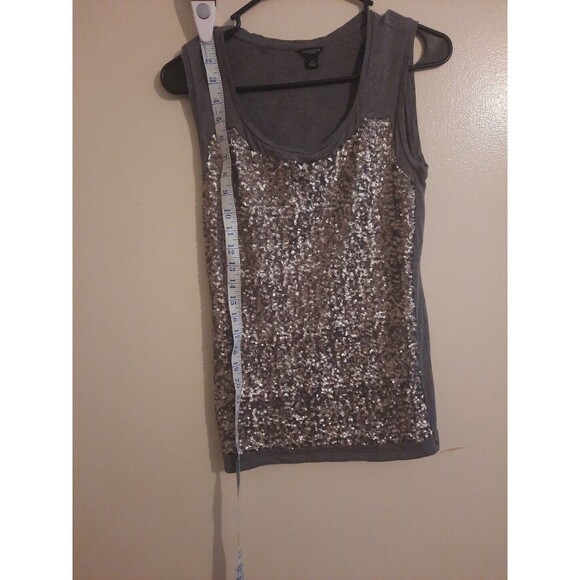 Ann Taylor XS Gray Sequin Tank Top – Sparkly Sleeveless Blouse - Picture 5 of 5